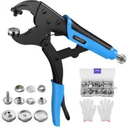 Snap Fastener Tool Kit - Adjustable Snap Fastener Plier with 30 Sets Metal Sn...
