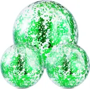 3 Pieces Inflatable Beach Ball Glitter Beach Ball Floatable Confetti Ball for Su