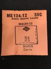 SUC Lucite Crystal MS 124-12 for BENRUS Cortez - 21.2 x 17.3mm - New