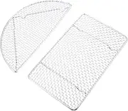 OFFSCH 2pcs Stainless Steel Bbq Grill Mesh Rack Barbecue Net Accessories for Outdoor Cooking and Camping