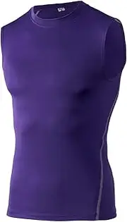 [TOPTIE] Mens Sleeveless Compression Shirt, Sports Base Layer Tank Top, Athletic Workout T-Shirt