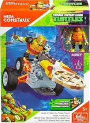 TEENAGE MUTANT NINJA TURTLES MIKEY STEALTH TOUR TRIKE - MEGA CONSTRUX - NEW
