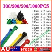 100-500mm Cable Ties Premium Zip Ties Cable Tidy ZipTie Coloured