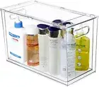 Clear Fridge Organizer Bin with Pull-Out Drawer (1 Tall)