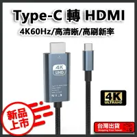 在飛比找樂天市場購物網優惠-Type-C 轉 HDMI 4K60Hz轉換頭 轉接線 Ty