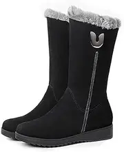 [TangDao] Women’s Winter Snow Boots with Zipper Comfortable Non-Slip Outdoor Faux Fur Lined Mid Calf Warm Boots