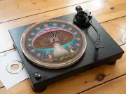 Magic Mushroom Felt Record Player Turntable Slipmat Mat, Psychedelic Trippy LSD