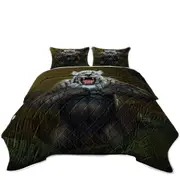Cool Animal Artwork Tigerilla Gorilla vs White Tiger Coverlet
