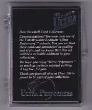 1993 Fleer Ultra Ultra Performers Set # 066958 of 150000 Bonds Griffey