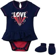 Outerstuff MLB Girls Newborn Infants is It Play Your Best 3 Piece Onseie Creeper Bodysuit Set