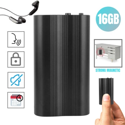 Mini Spy Hidden Audio Recorder MP3 Voice Activated Magnetic Listening Device 16G
