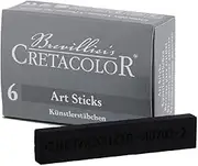 Cretacolor Soft Cretacolor Sketching Charcoal Stick 6 Pieces Box, (CR40702)