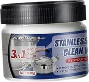 Metal Polishing Cream | Stainless Steel Cleaning Wax Stain Removal,Scratch Rust Remover and Cleaner, Long Lasting Shine, 100g Znet-au