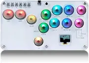 MFTAOTLK All-Button Arcade Leverless Street Fight Mini Controller MF12 : 12Keys for PC/PS3/PS4/Switch/Steam Game Keyboard-Low-Profile Optical Switches -DIY RGB & Turbo Functions-Support Hot Swap &
