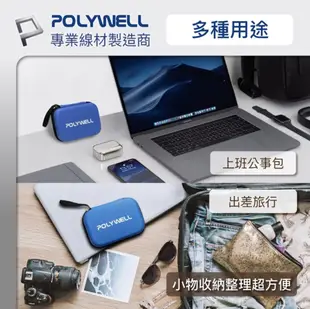 POLYWELL 3C 硬殼 配件包 小號 行動電源 旅行 收納包 適合上班 出差 旅遊 (10折)