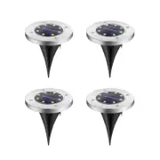 4PCS Solar Powered LED Buried Inground Recessed Light Garden Outdoor Deck Path