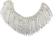 HEALSOPTHY Rhinestone Tassel Chain Decorative Fringe Trim for Clothing DIY Crafts and Accessories Durable and Versatile Design for Costumes and Embellishments