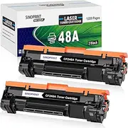 SINOPRINT 48A Toner Cartridge Replacement for HP 48A CF248A 248A Compatible for HP Laserjet Pro M15w M15a M16a M16w Laserjet MFP M28w M28a M29a MFP M29w M14 M17 M30w M31w Printer Ink (Black, 2-Pack)