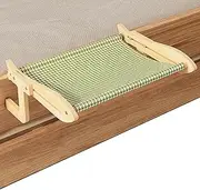 Cat Window Hammock | Breathable Window Cat Perch - Sturdy Wooden Pet Furniture, Space Saving Heavy Duty Side Mounted Hammock for Bedside Windowsill Balcony