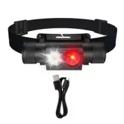 Powerful Dual Light Red+ White Light Headlamp LED Hunting Headlight Torch