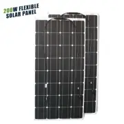 200W Solar Panel 12V Volt Flexible Monocrystal RV Rooftop Camping Off-Grid Panel