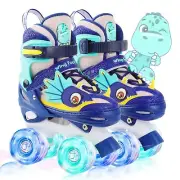 Dino Kids Toddler Roller Skates for Boys Girls,WESKIFAN Dinosaur Quad Skating...
