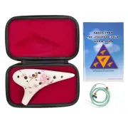 12 Hole Ceramic Ocarina Singing Birds and Fragrant Flowers Hand Painting