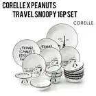 Corelle x Peanuts Travel Snoopy Round 16p Set/Dinnerware/Plate,Bowl,USA,Korea