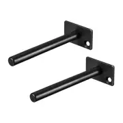 Shelf Brackets, 2Pcs 4" - Metal Hidden Round Floating Shelf Bracket for Shelves