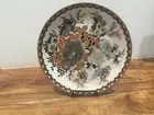 Chinese stamp golden Decorative only CPC Macau floral rust colors plate 10''
