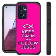 FUSION For OnePlus Nord N300 5G Case Hybrid Phone Cover FOLLOW JESUS PINK