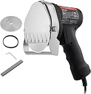 VEVOR Electric Shawarma Knife, 80W Professional Turkish Kebab Knife, Commercial Stainless Steel Gyro Cutter, Doner Kebab Meat Slicer with 2 Blades, 100mm Blade Diameter, 0-8mm Adjustable Thickness