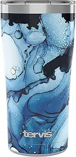 Tervis Inkreel - Blue Tides Triple Walled Insulated Tumbler Travel Cup Keeps Drinks Cold & Hot, 20oz Legacy, Stainless Steel