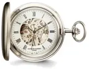 Charles Hubert Satin Chrome Finish Brass Pocket Watch