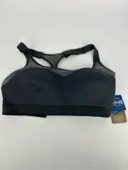 Brooks Sports Bra 38DD Dare Racerback Two Tone Gray Asphalt #35007381 NEW