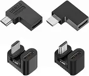 CY 4pcs/lot USB-C USB2.0 Type C Female to Micro USB Male Power Data Adapter 90 Degree 360 Degree Angled Type