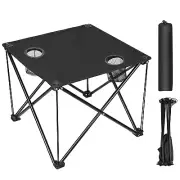 New Black, Portable Foldable Camping Table Lightweight for Travel and Camping