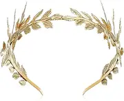 PACKOVE Golden Leaf Headband Golden Bridal Headband Greek Goddess Headband Goddess Headpiece Gold Crown For Women Girls