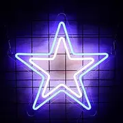Cowboys Neon Sign for Sports Studio Football Neon Light LED Team Sign Sports Neon Sign for Sports Fans Man Cave Wall Decor University Dormitory Decoration USB Powered Dimmable 12.8"*12"