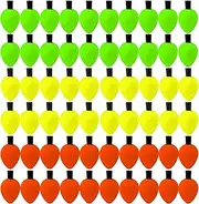 60 PCS Fishing Bobbers Foam Teardrop Bobbers for Fishing Lightweight Floats Colorful Floats Multi-use for Trout Saltwater Freshwater (Red/Green/Yellow) Fishin