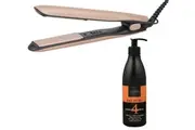 Cabello Silk Smooth Styler (Gold) + Leave On Moisture 'Keep Me Hot' - Combo