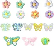 [ZWWOGE] Shoe Charms Shoe Pin for Crocs Badge Shoe Pendant Shoes Butterfly Bones for Shoes DIY Decorations Children's Parties Gift Pack of 16