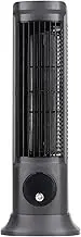 Desktop Tower Fan, 10 Inch Table Fan, Portable Leafless Fan, Quiet Small Personal Cooling Fan with 3 Speed Settings, More Efficient, Default