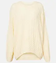 [Jardin des Orangers] Jardin des Orangers Cable-knit wool and cashmere sweater AU 18 yellow