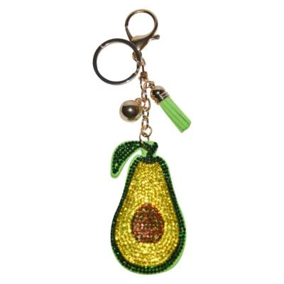 Bling Avocado Keychain Rhinestone Avocado Keychain for Purse Charms Key Fob