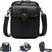 [Generic] Collaboraten1 Crossbody Leather Bag, Collaborateam Crossbody Bag, Double Layer Large Capacity Shoulder Bags
