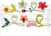 Fxvhojq Claw Clip Organizer 360 Degree Rotating Claw Clip Holder Reusable Hair Clip Display Stand Hair Clip Organizer Display Clear Stand for Dressing Table and Beside Table