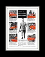1953 Kaiser 10000 Mile Tour Astonished Lowell Thomas - Matted for 11x14 Frame