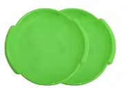 Superio Round Snow Saucer Sled, 2 Pack Green 24" Winter Fun for Kids and Adults