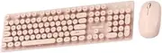 Vaguelly 1Set Wireless Keyboard and Mouse and Play Receiver Compact Design with Low Power Consumption Range Computer Accessory for Use